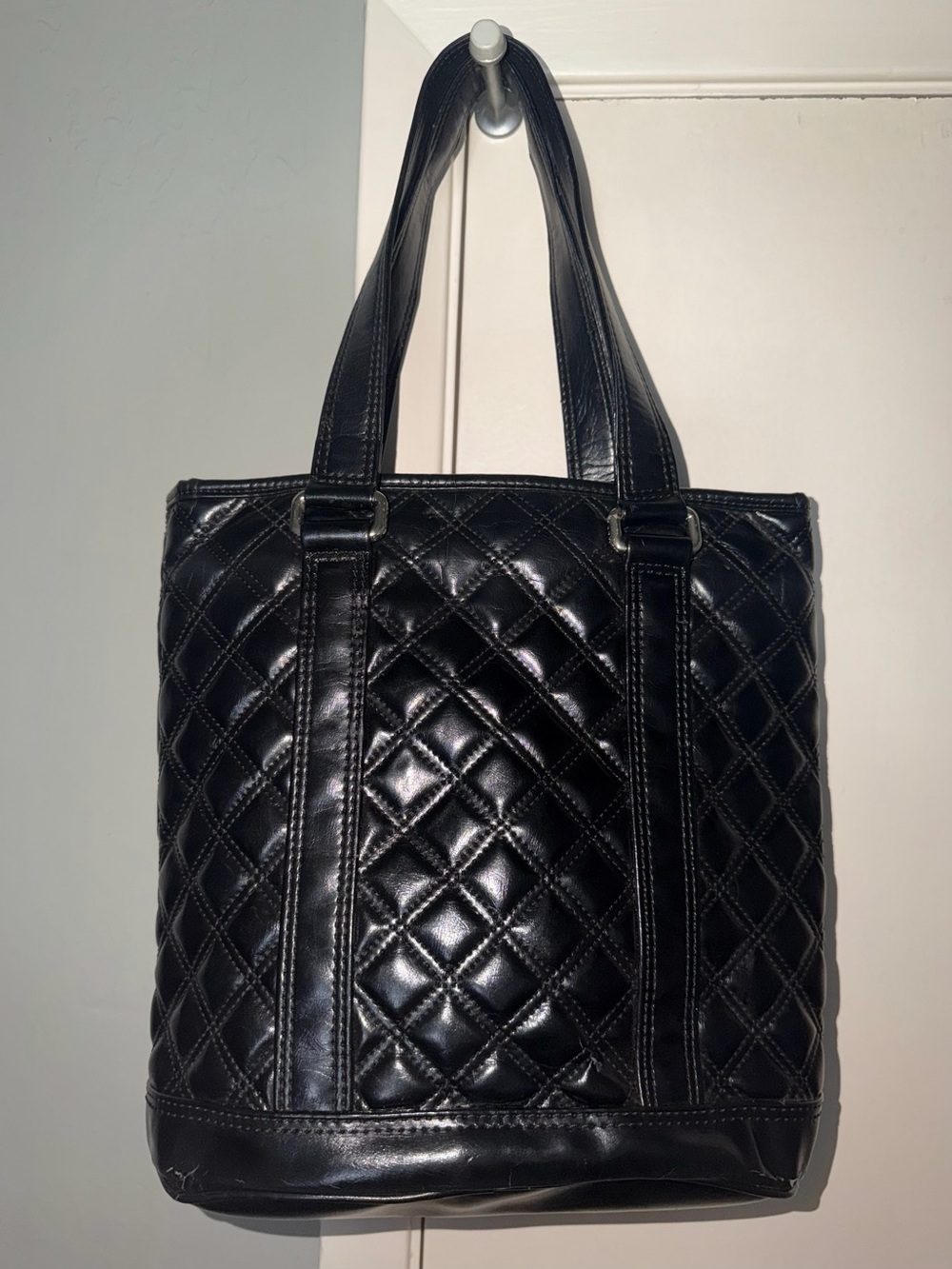 Jacob By Marc Jacobs, Black Quilted Leather Tote
